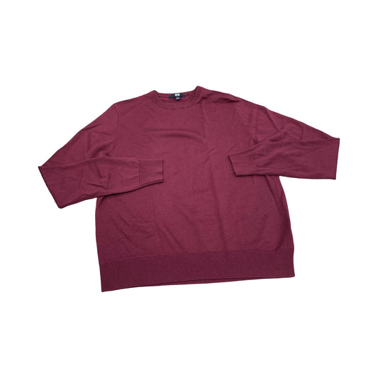 Sweater By Uniqlo In Maroon, Size:L