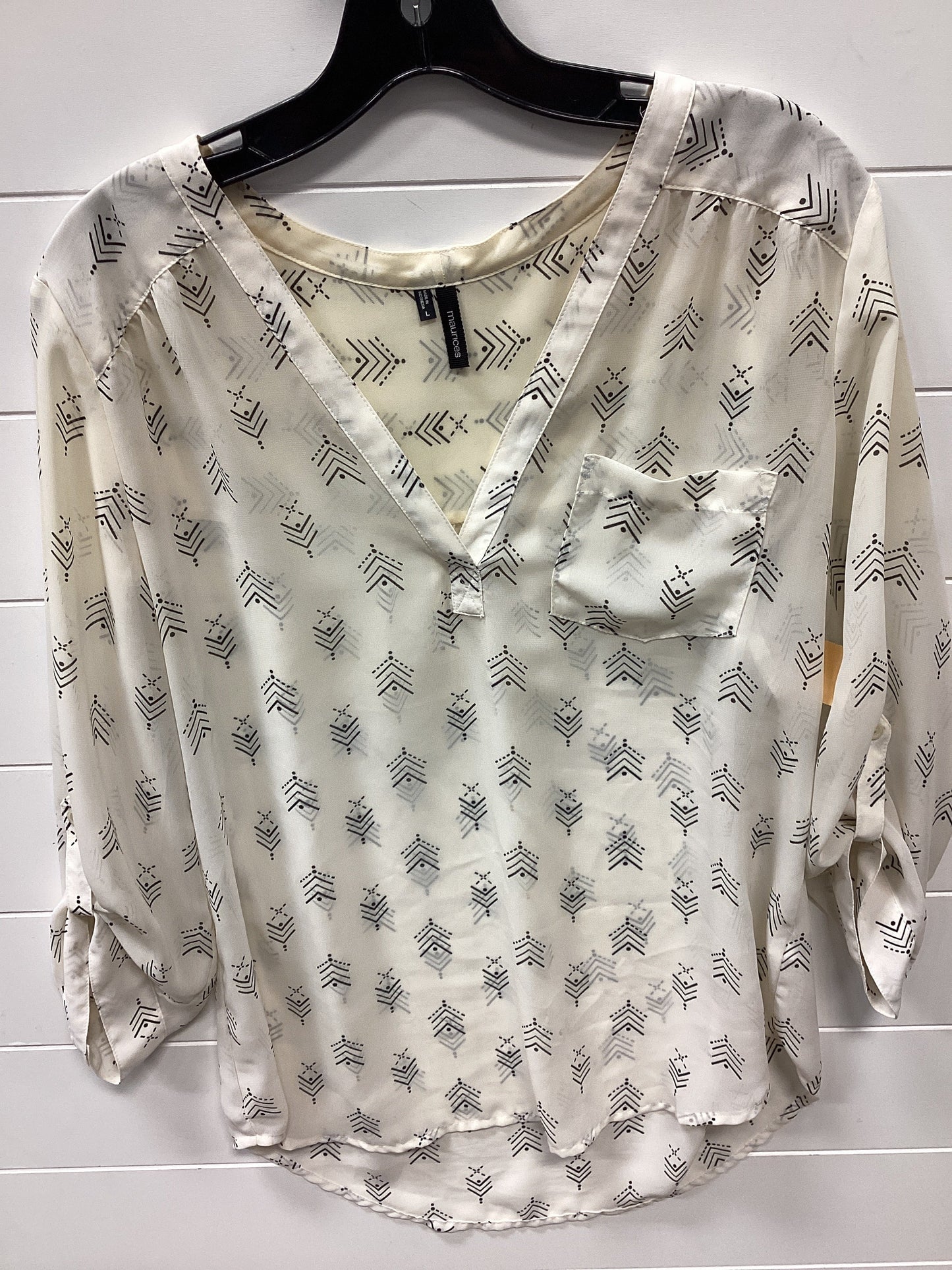 Top Ls By Maurices In Cream, Size:L