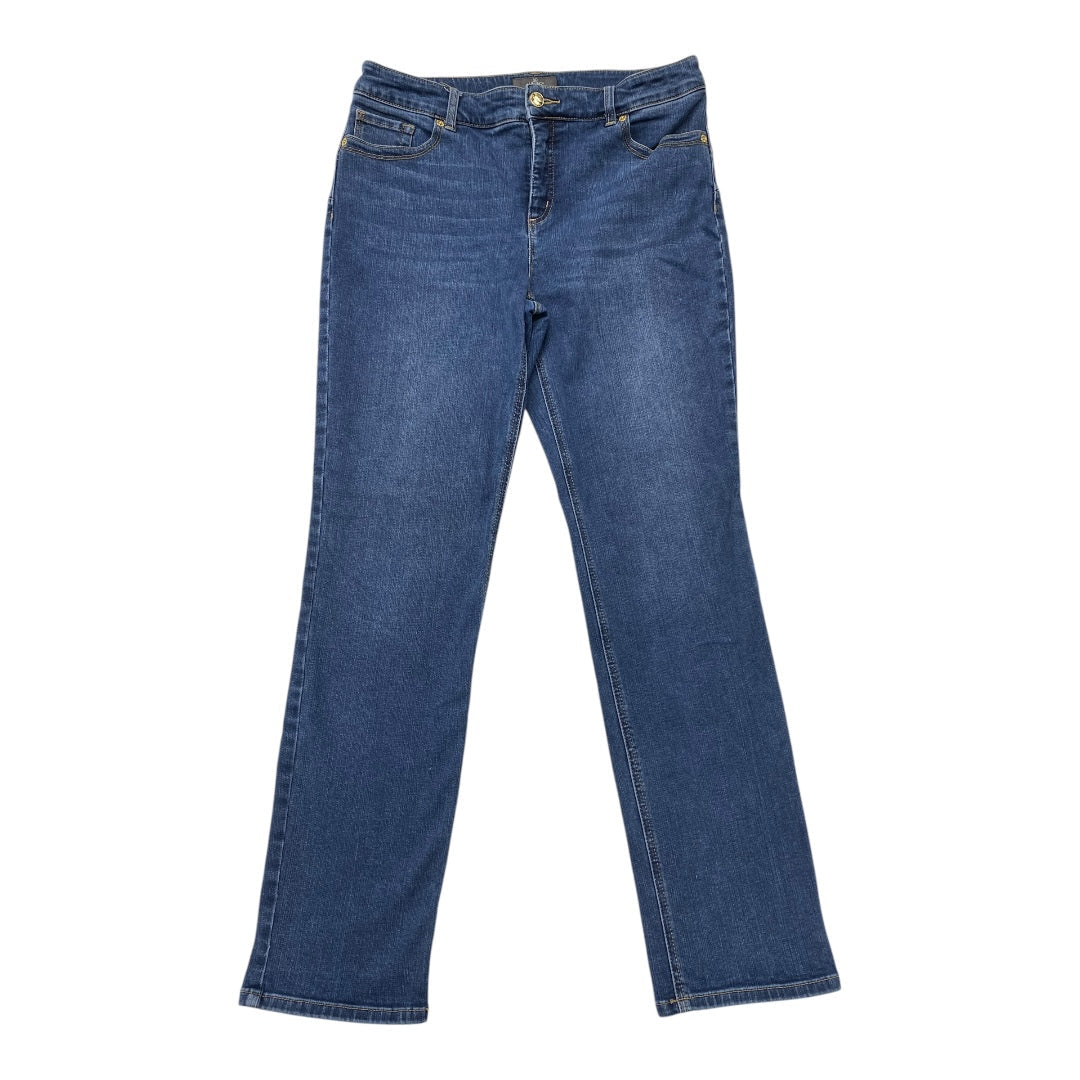 Jeans Boot Cut By Chicos In Blue Denim, Size:10