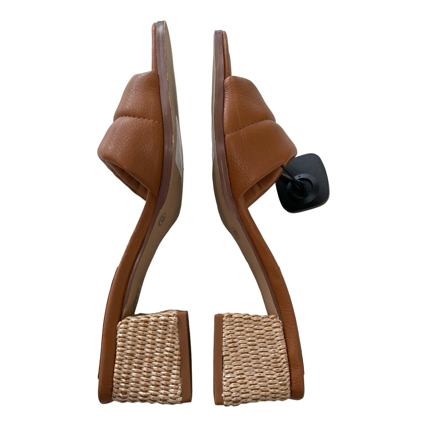 Sandals Heels Block By Chinese Laundry In Brown, Size:7.5