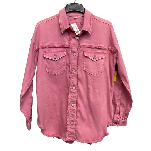 Jacket Denim By Maurices In Pink, Size:M