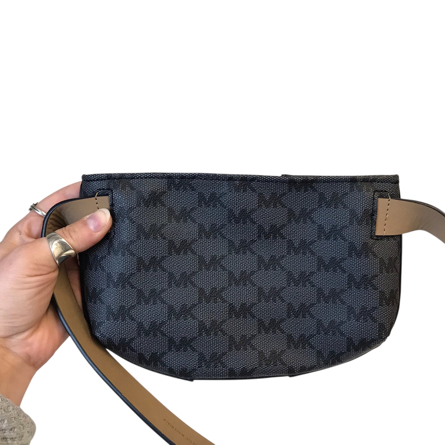 Belt Bag Designer By Michael Kors In Black & Grey, Size:Small