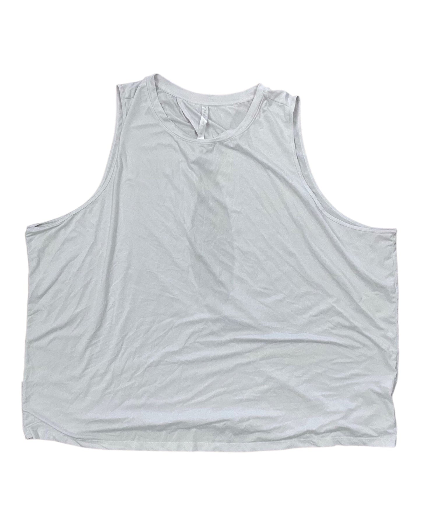 Top Sleeveless By Fabletics In White, Size:4X