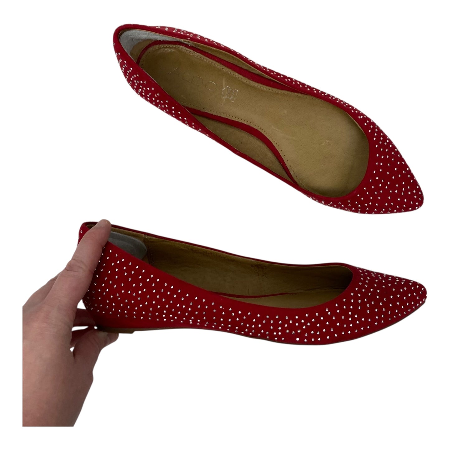 Shoes Flats By Aldo In Red, Size:7.5
