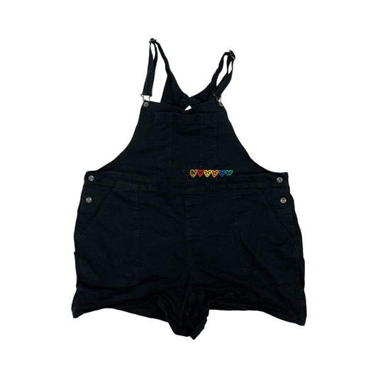 Shortalls By Clothes Mentor In Black Denim, Size:3X