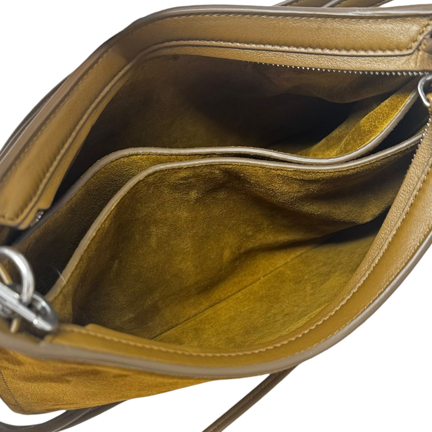 The Small Gig Bag By Phoebe Philo in Toffee Suede, Size: Medium