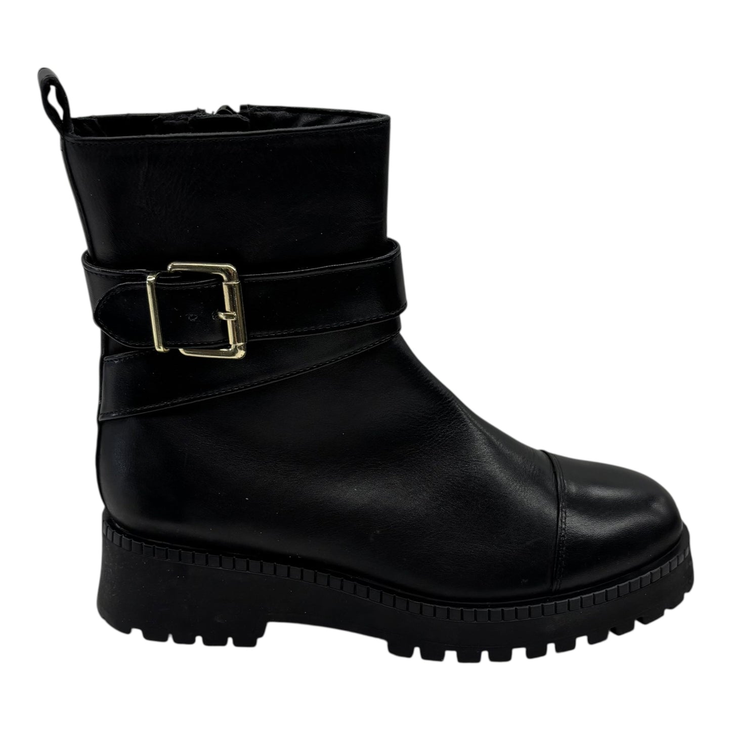 Boots Ankle Flats By Crown Vintage In Black, Size:8.5