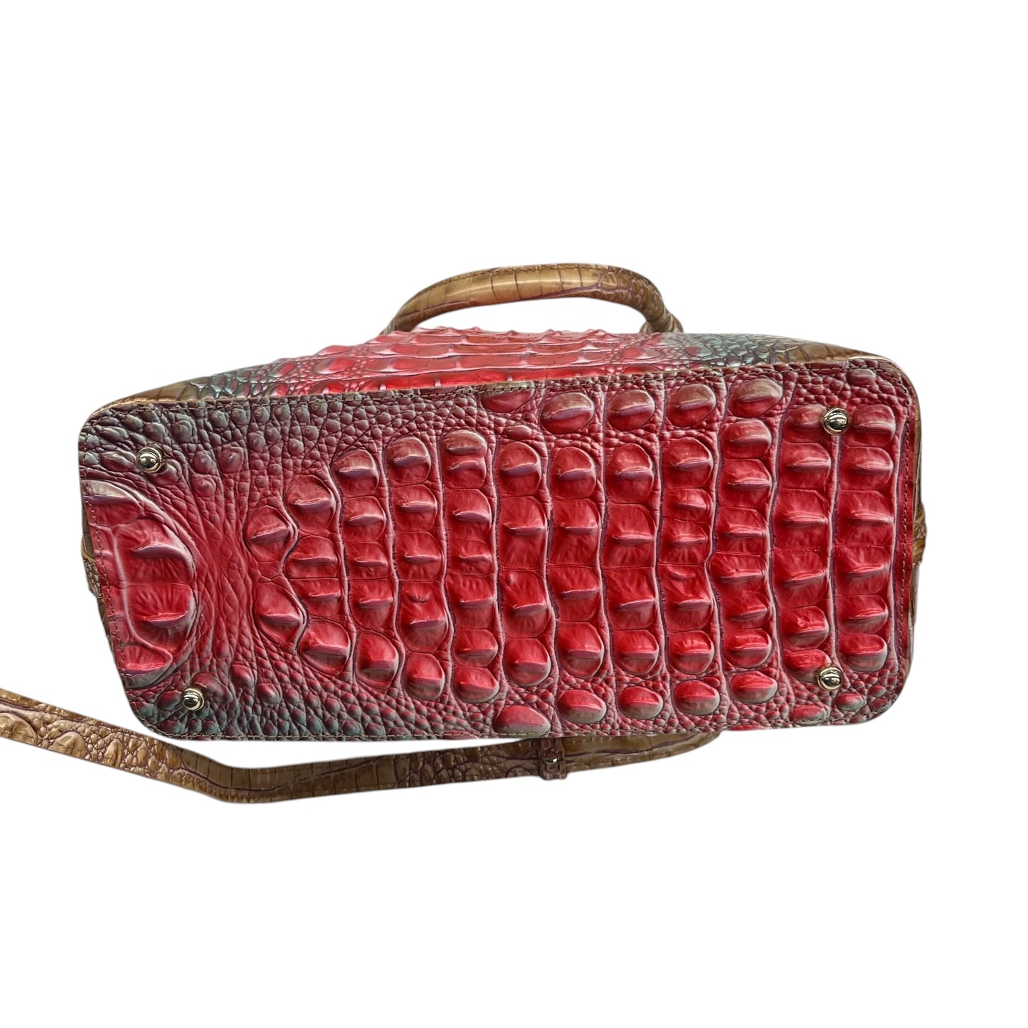 Handbag Designer By Brahmin In Pink & Tan, Size:Medium