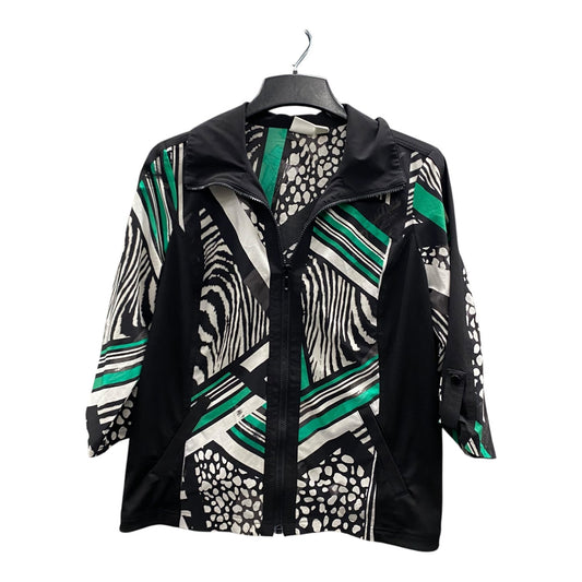 Jacket Other By Chicos In Black & Green, Size:L