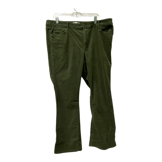Pants Corduroy By Loft In Green, Size:18
