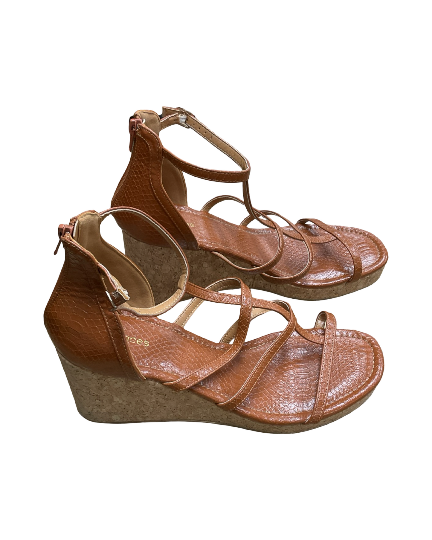 Sandals Heels Wedge By Maurices In Brown, Size:11
