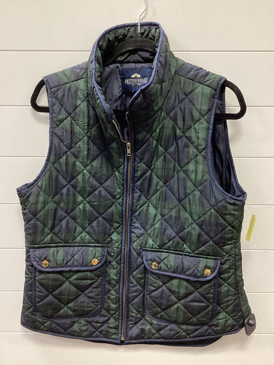 Vest Puffer & Quilted By British Khaki In Plaid Pattern, Size:Xl