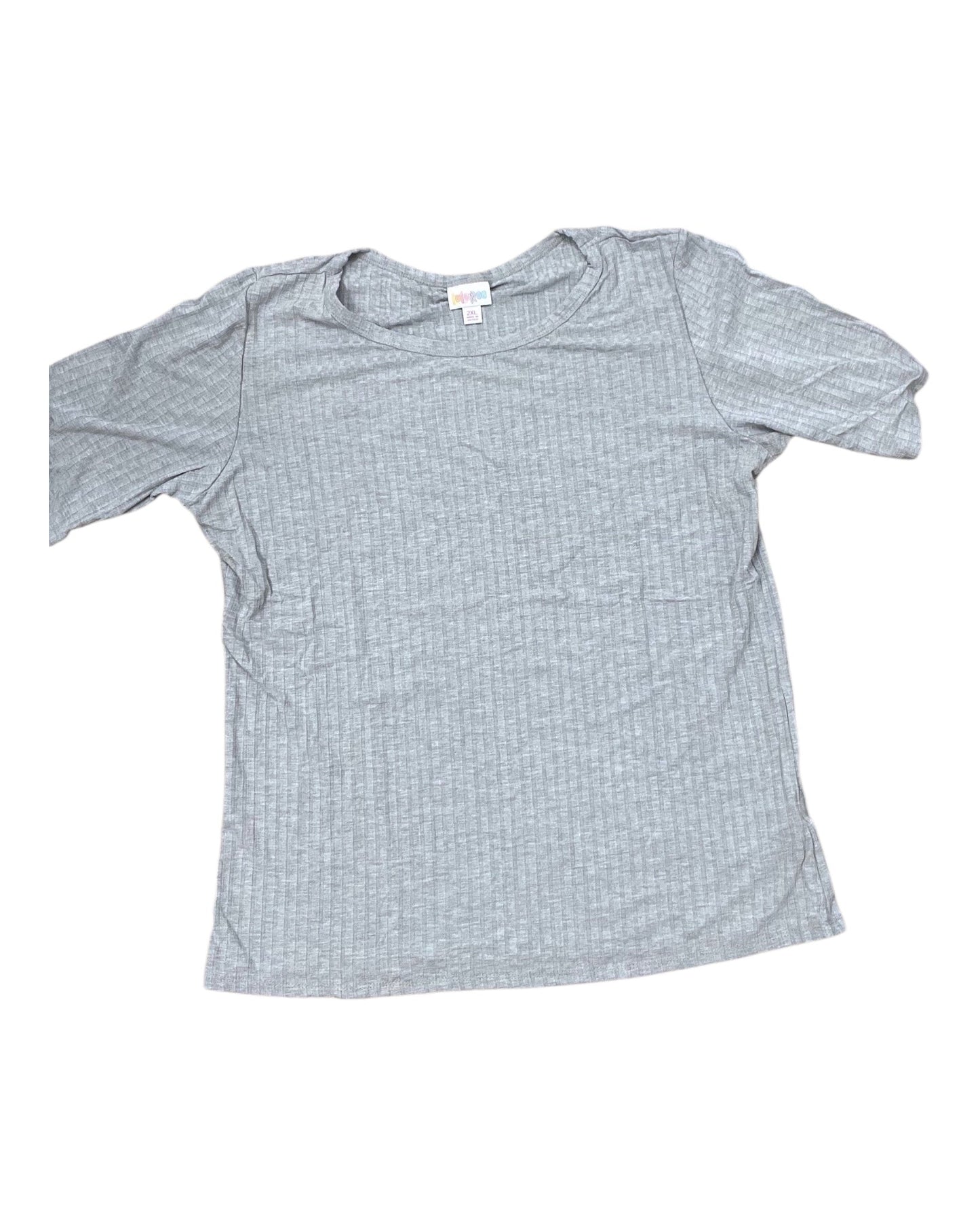 Top Ss Basic By Lularoe In Grey, Size:2X