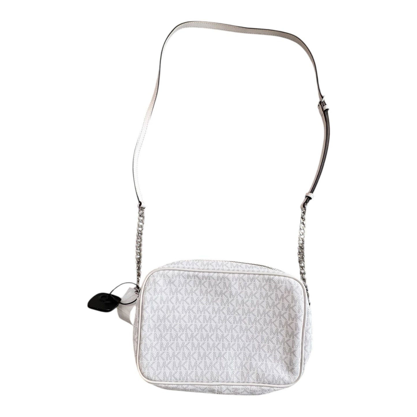 Handbag Designer By Michael Kors In Grey & White, Size:Small