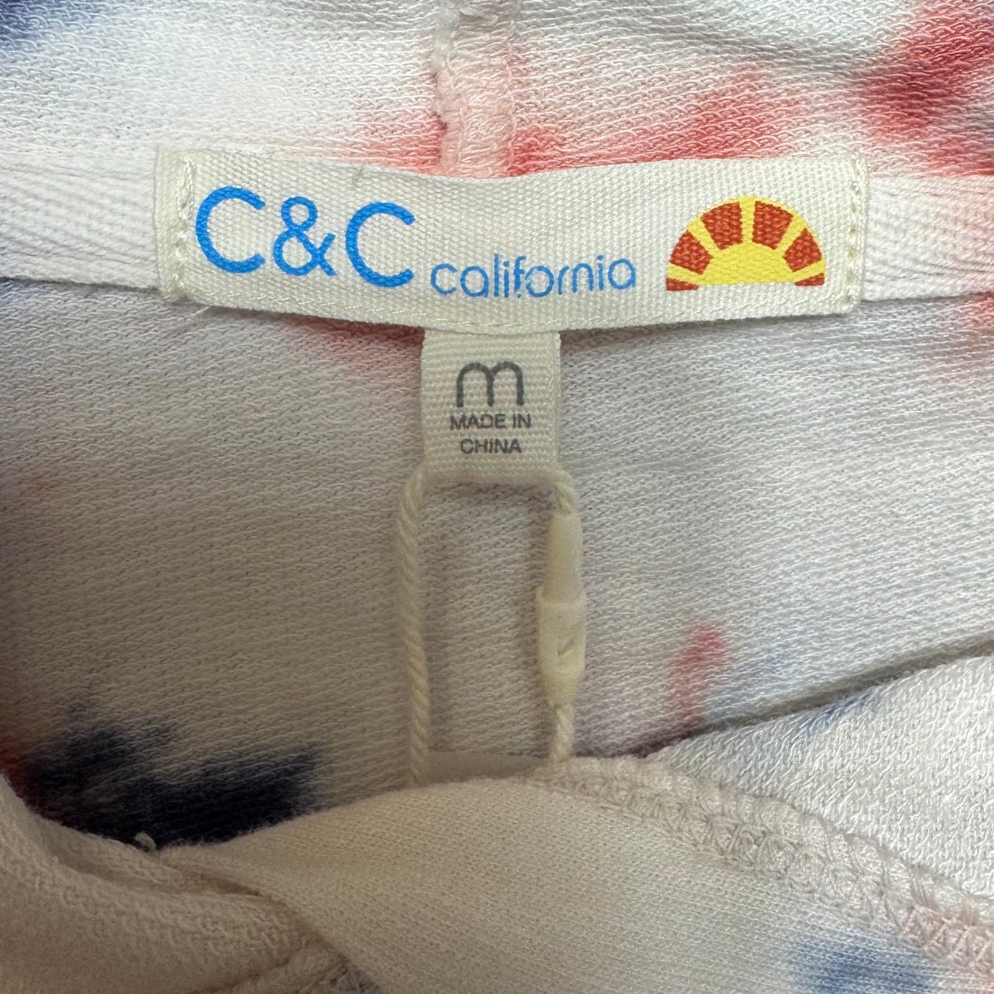 Sweatshirt Hoodie By C And C In Blue & Red & White, Size: M