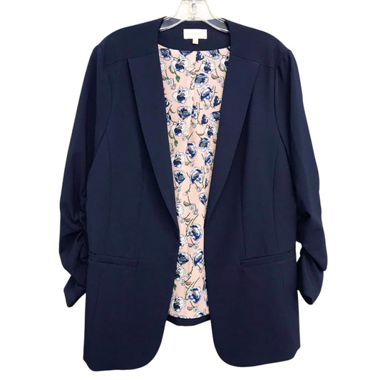 Blazer By Skies Are Blue In Navy, Size:1X