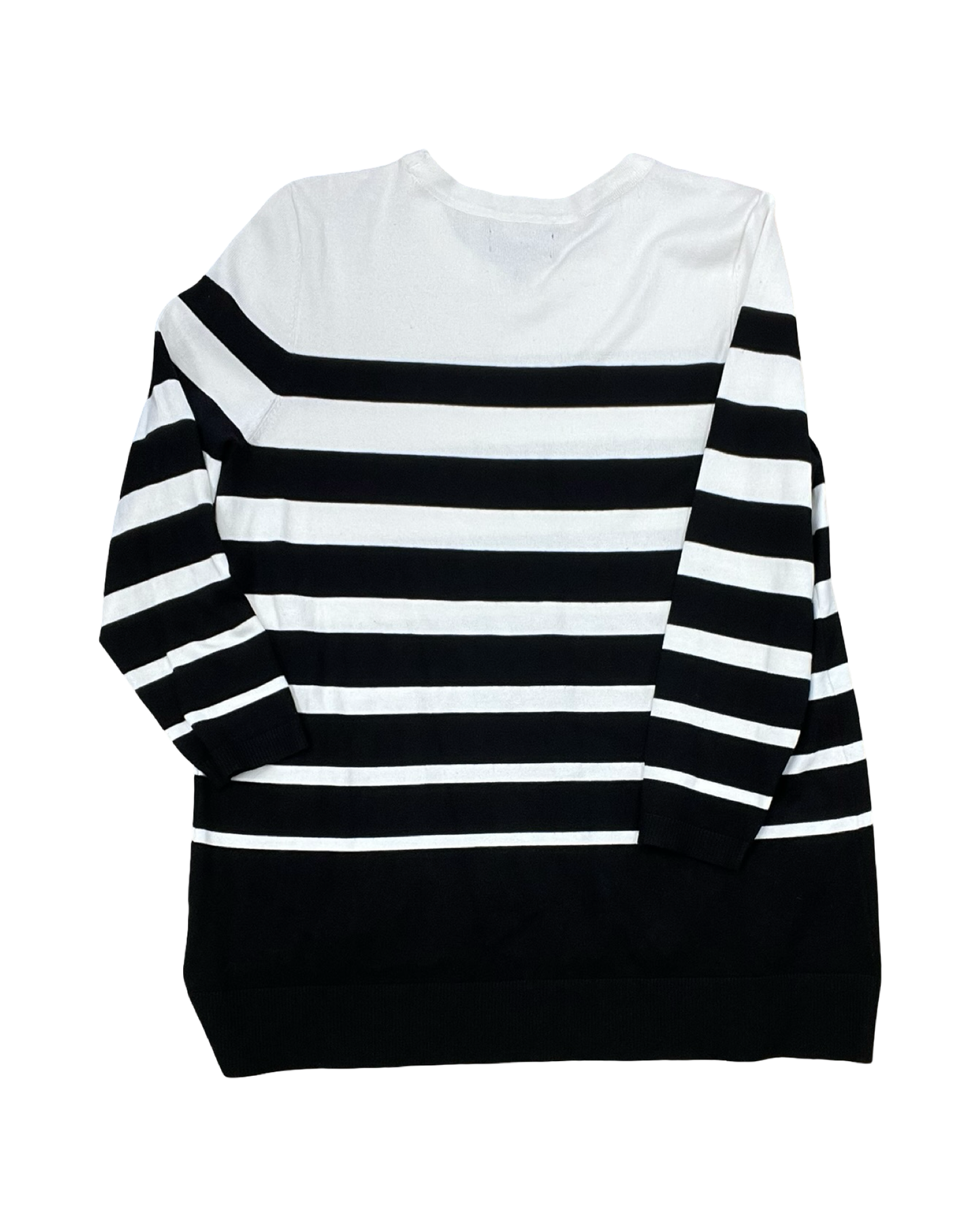 Top Ls By Rafaella In Black & Cream, Size:L