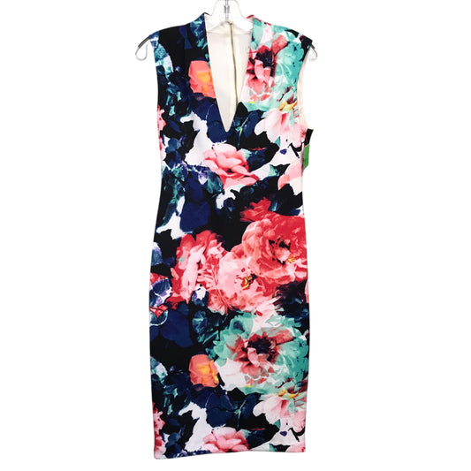 Dress Work By Bisou Bisou In Floral Print, Size:S