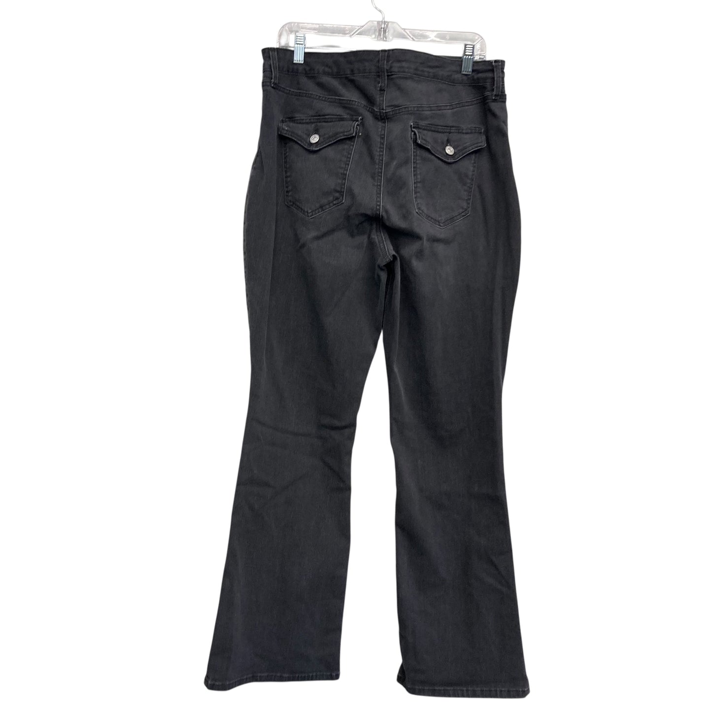 Jeans Boot Cut By Gloria Vanderbilt In Black Denim, Size:18