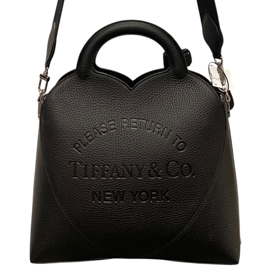 Handbag Luxury Designer By Tiffany And Company In Black, Size:Medium