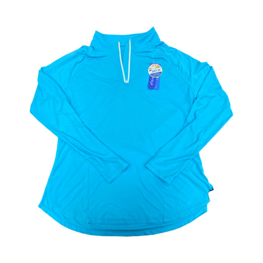 Athletic Top Ls Collar By Cmc In Blue, Size:L