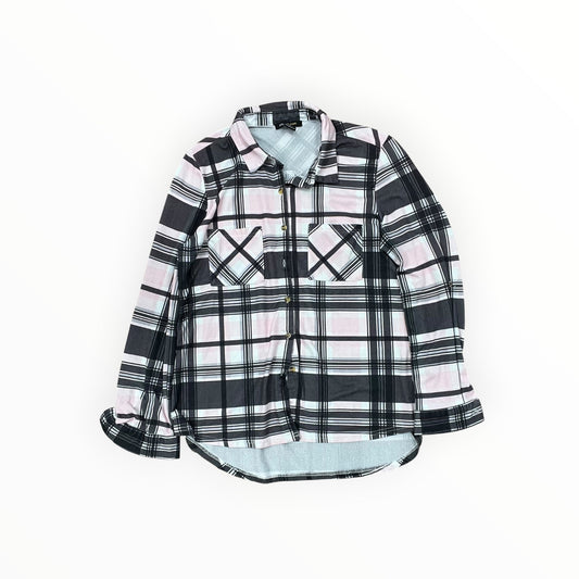 Blouse Ls By Robert Louis In Grey & Pink, Size:M