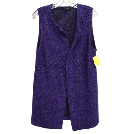Vest Sweater By Travel Elements In Purple, Size:L