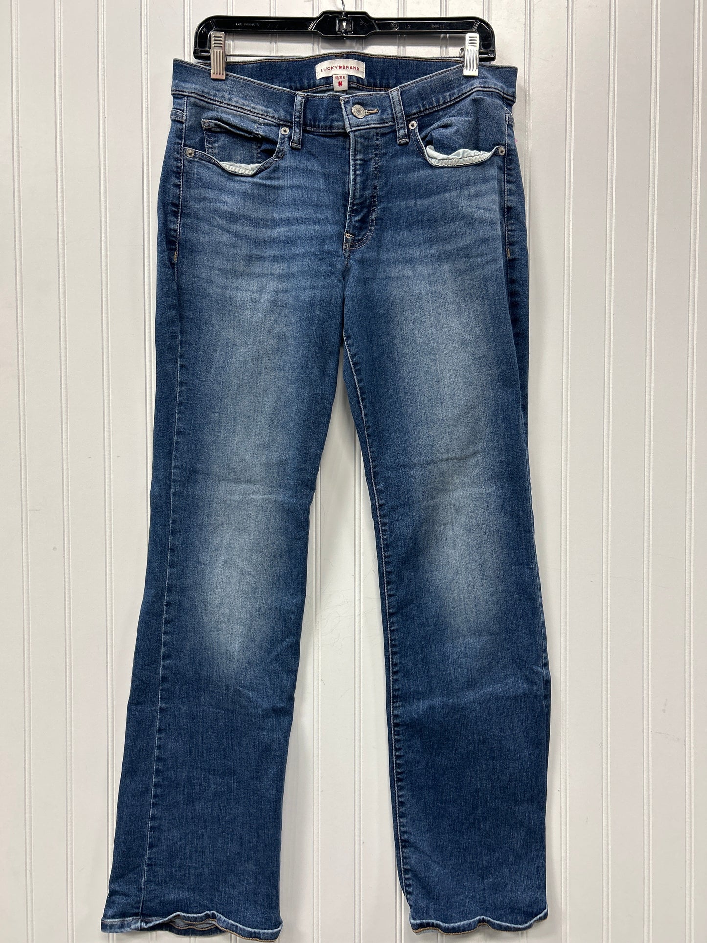 Jeans Boot Cut By Lucky Brand In Blue Denim, Size:10
