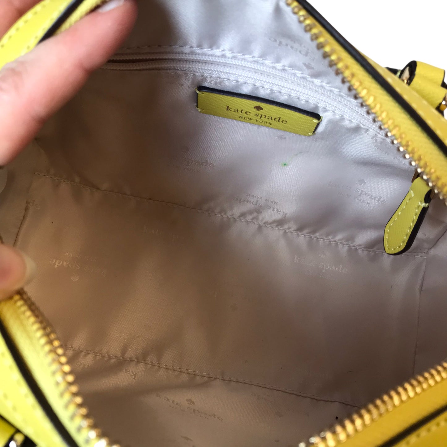 Crossbody Designer By Kate Spade In Yellow, Size:Small