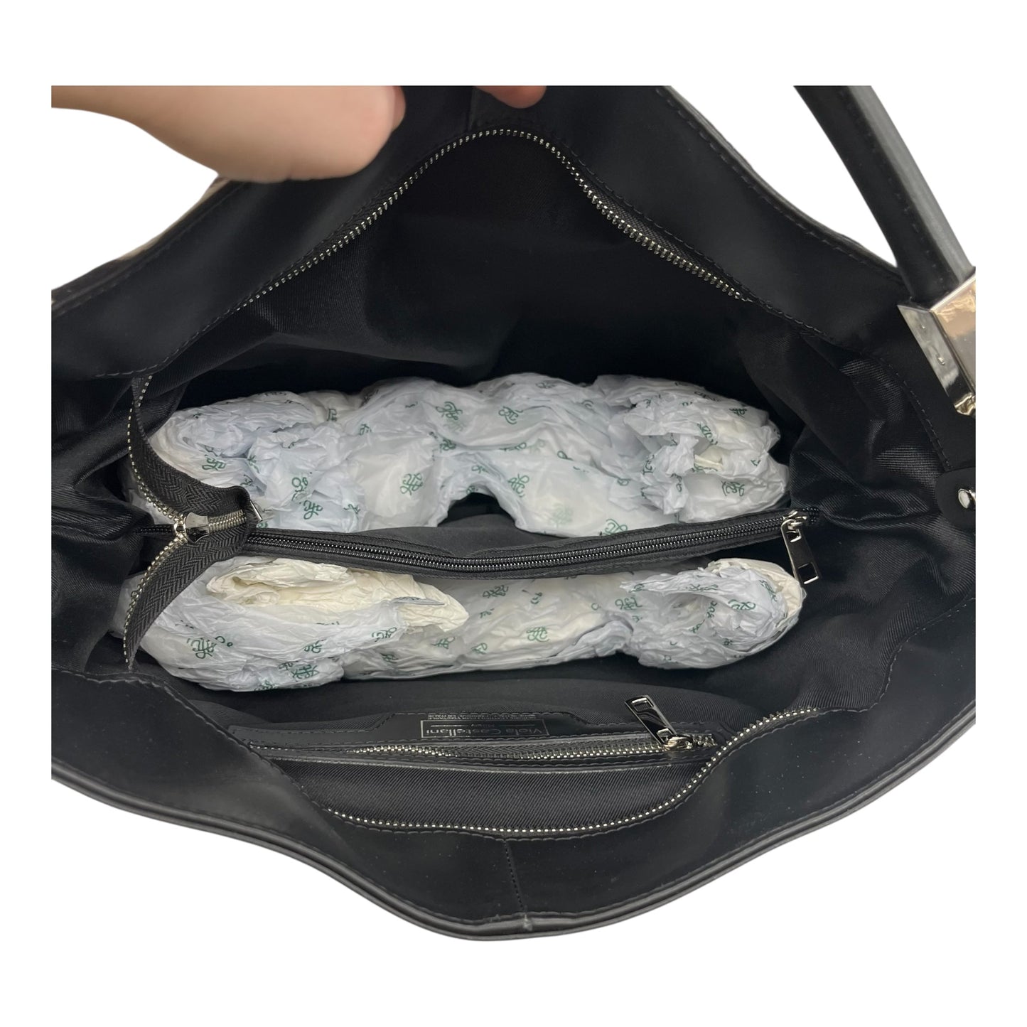 Handbag Leather By Cmc In Zebra Print, Size:Medium