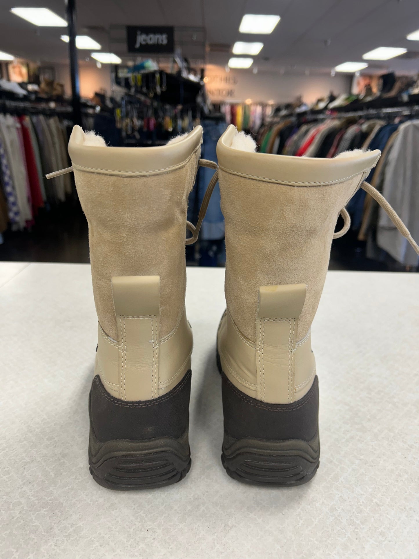 Boots Designer By Ugg In Cream, Size:7