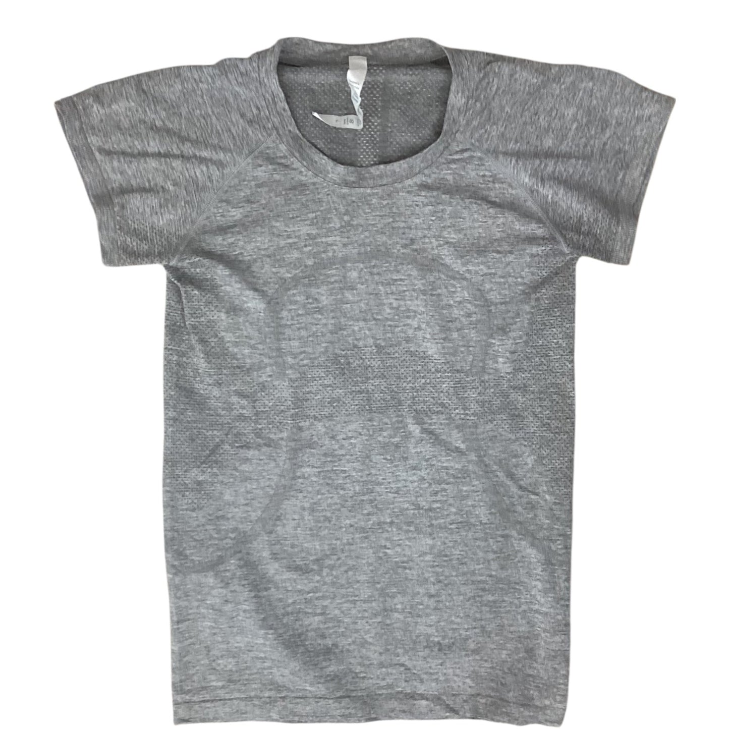 Athletic Top Ss By Lululemon In Grey, Size:L