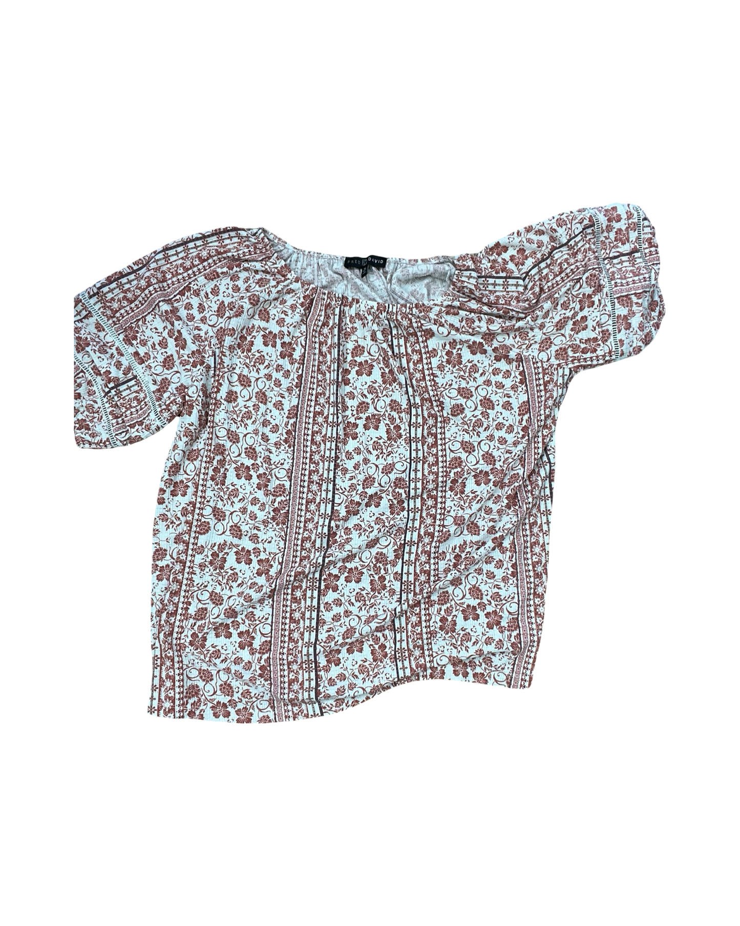 Top Ss By Fred David In Red & White, Size:3X