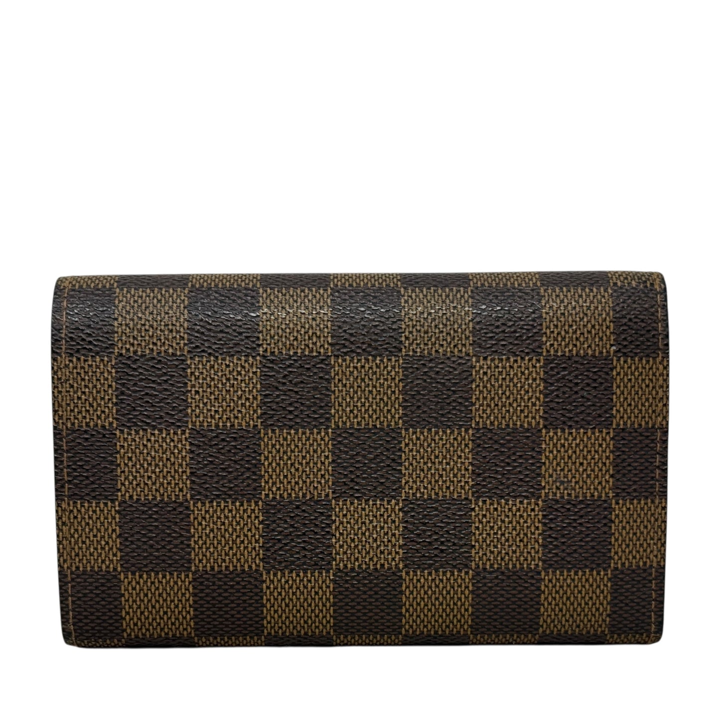 Damier Ebene Porte-Monnaie Tresor Wallet Luxury Designer By Louis Vuitton, Size: Large