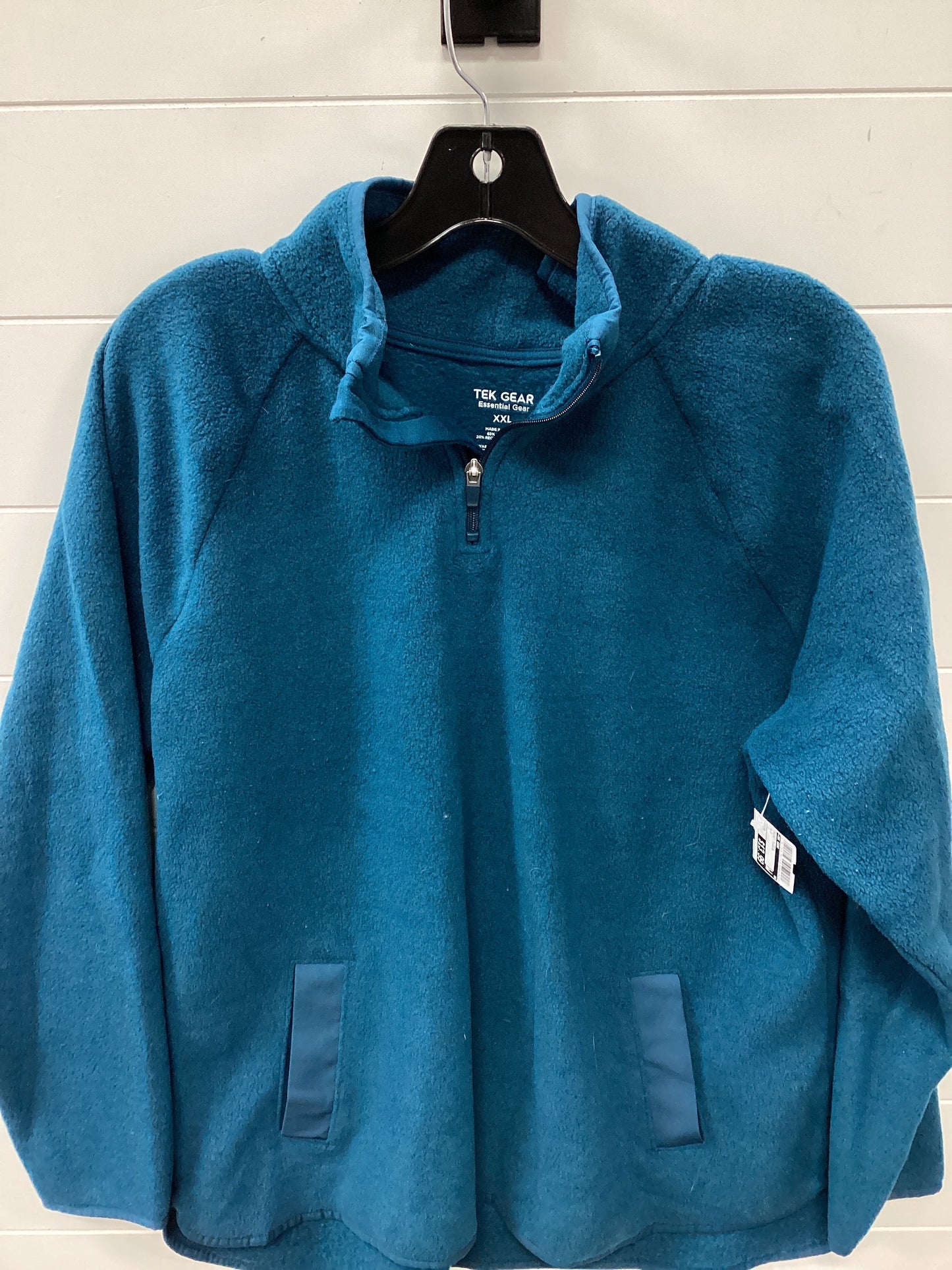 Jacket Fleece By Tek Gear In Blue, Size:1X