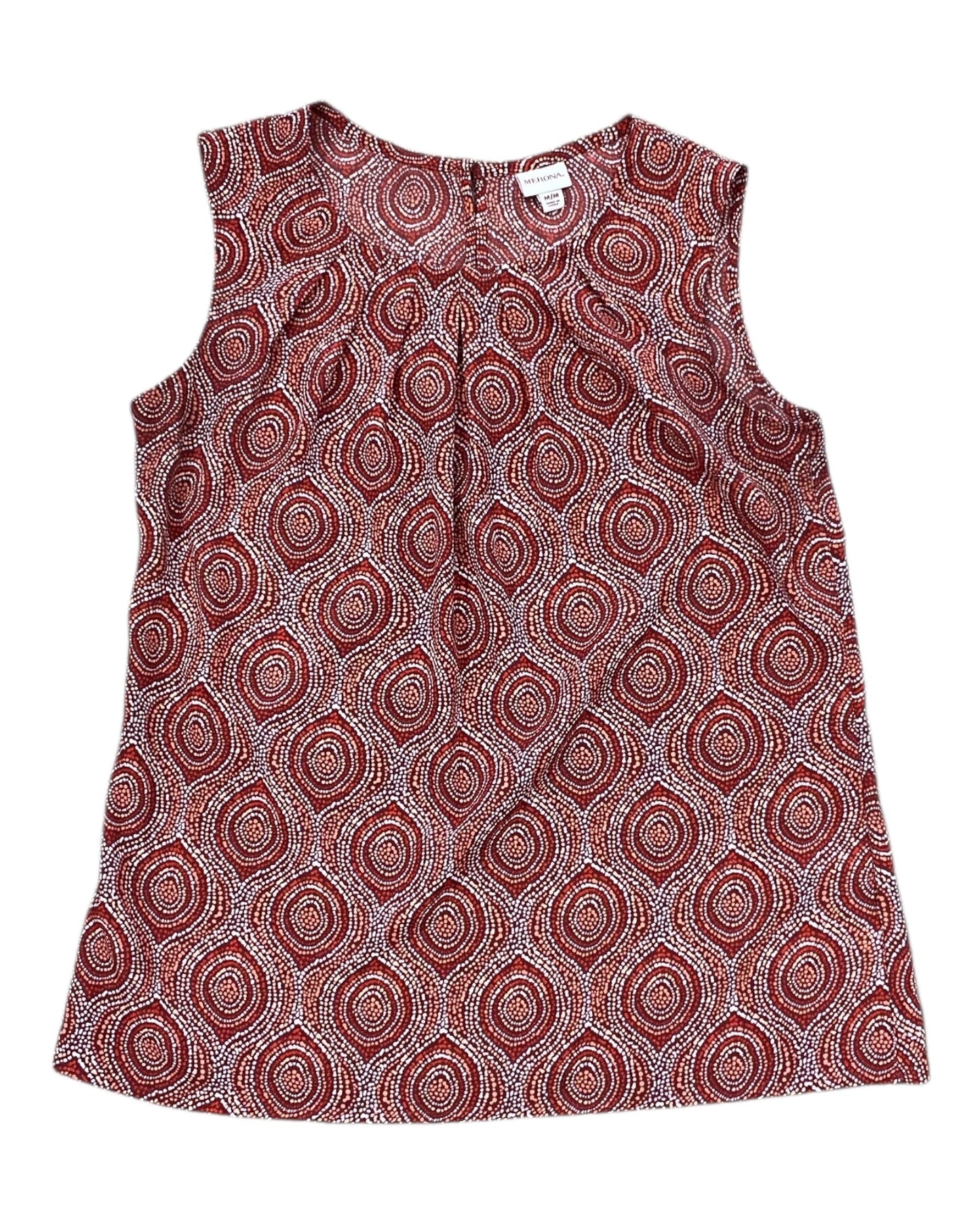 Top Sleeveless By Merona In Orange, Size:M