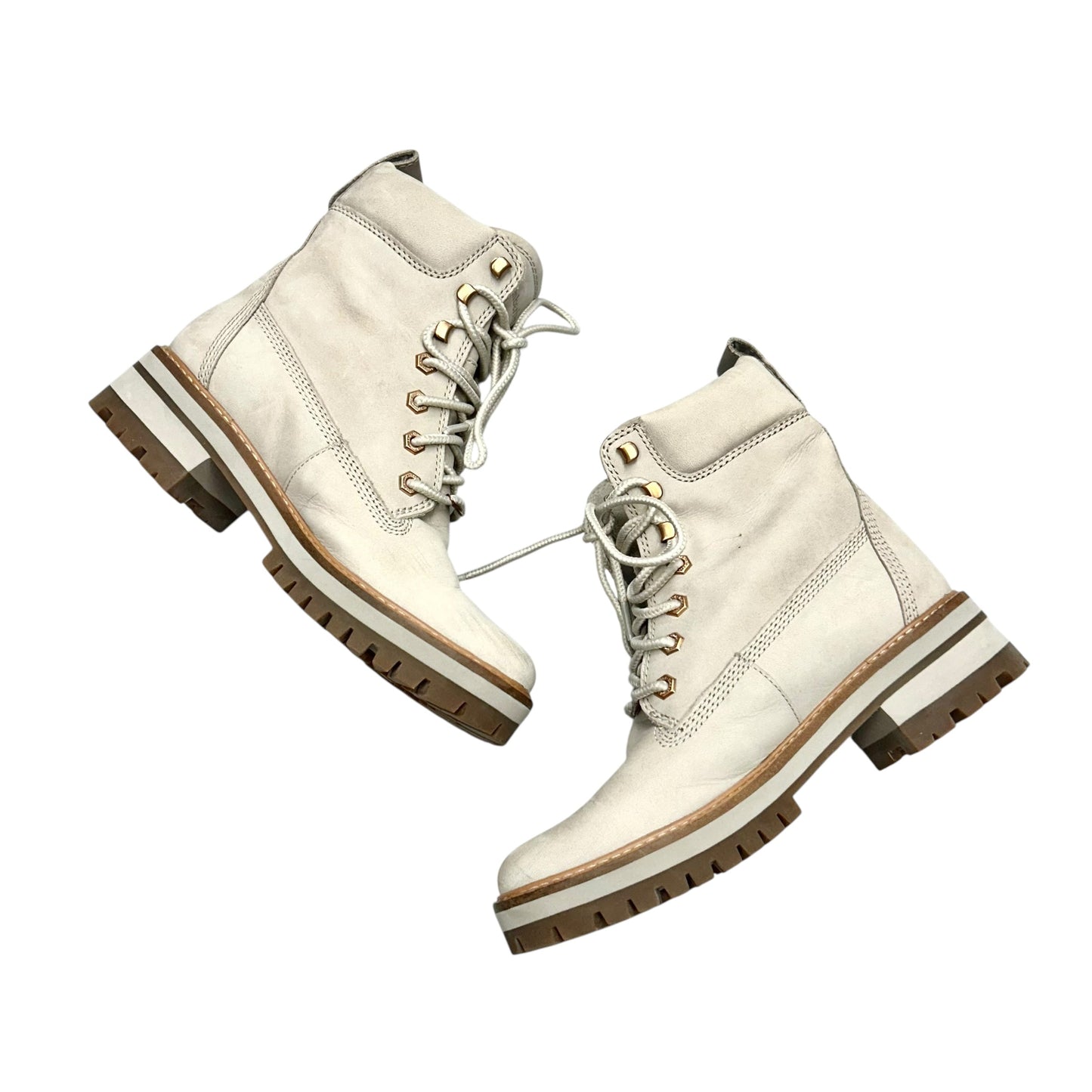 BOOTS COMBAT by TIMBERLAND In TAUPE, Size: 8