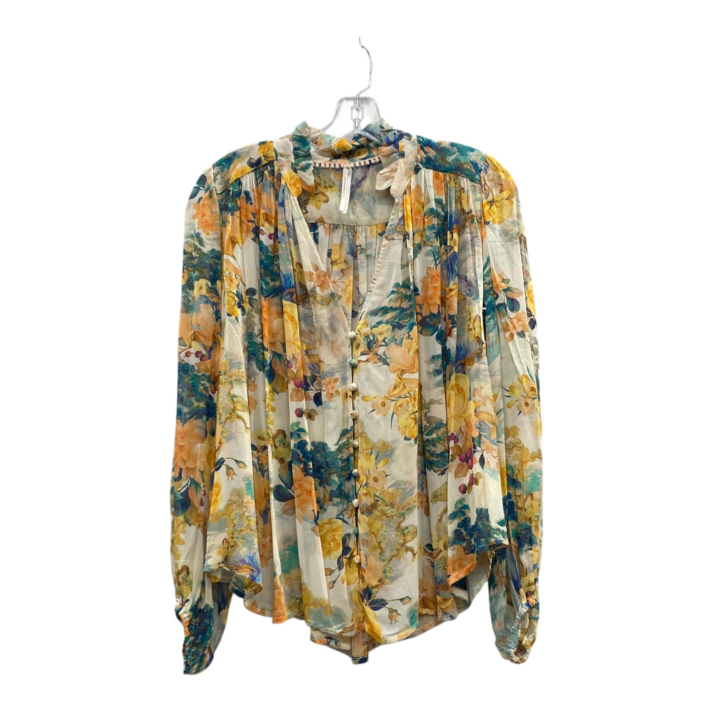 Top Ls By Anthropologie In Blue & Cream, Size:S