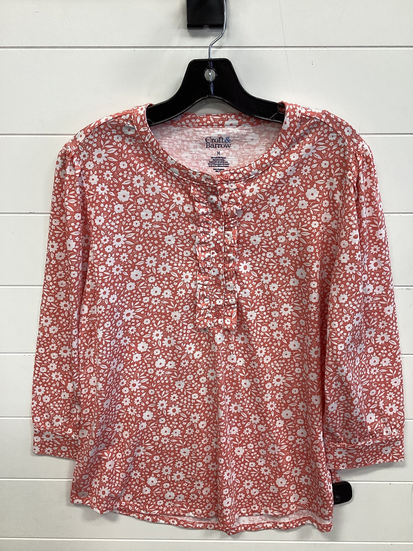 Top Ls By Croft And Barrow In Orange, Size:M