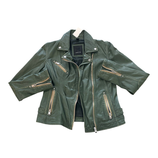 Jacket Leather By Cmb In Green, Size:6