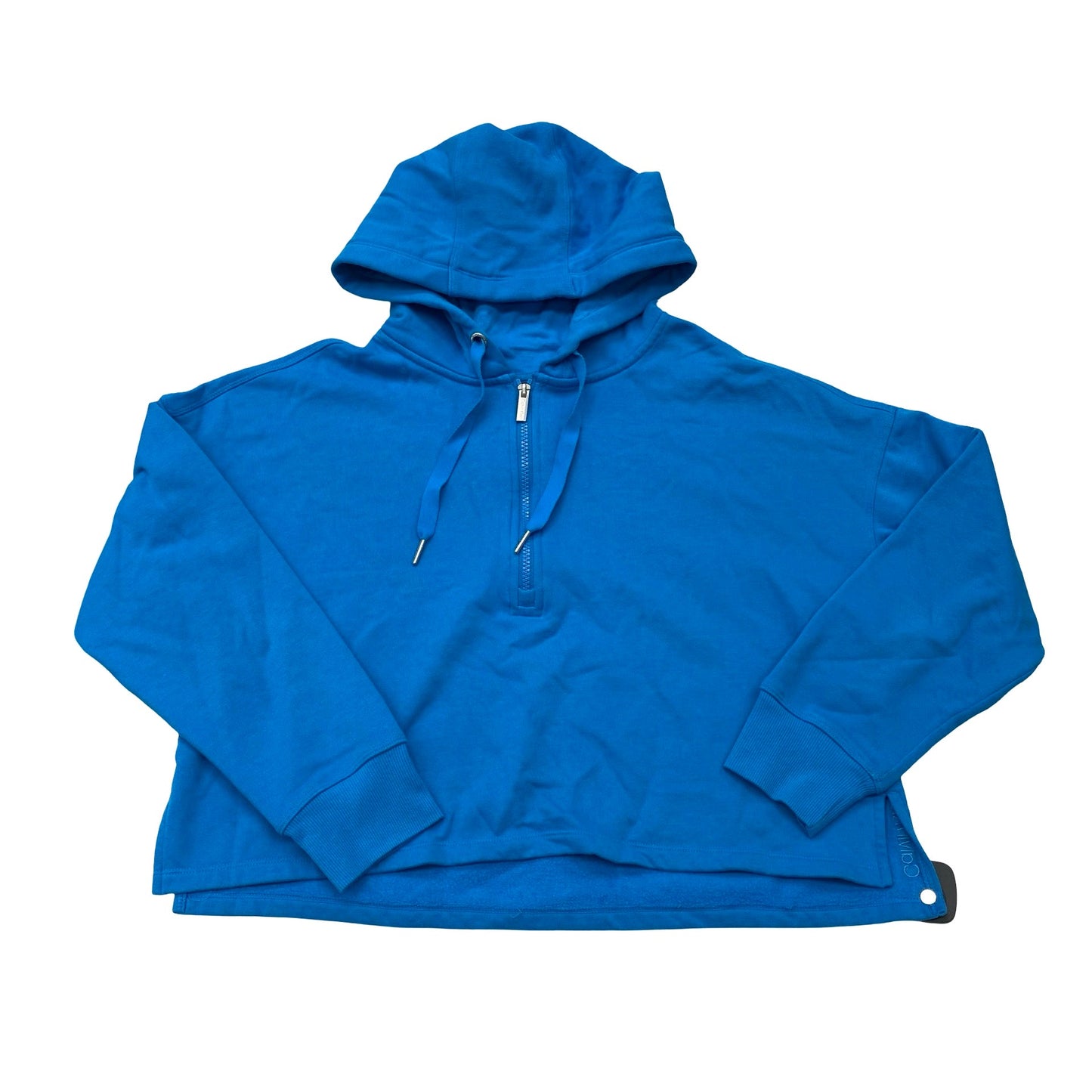 Athletic Sweatshirt Hoodie By Calvin Klein In Blue, Size:L