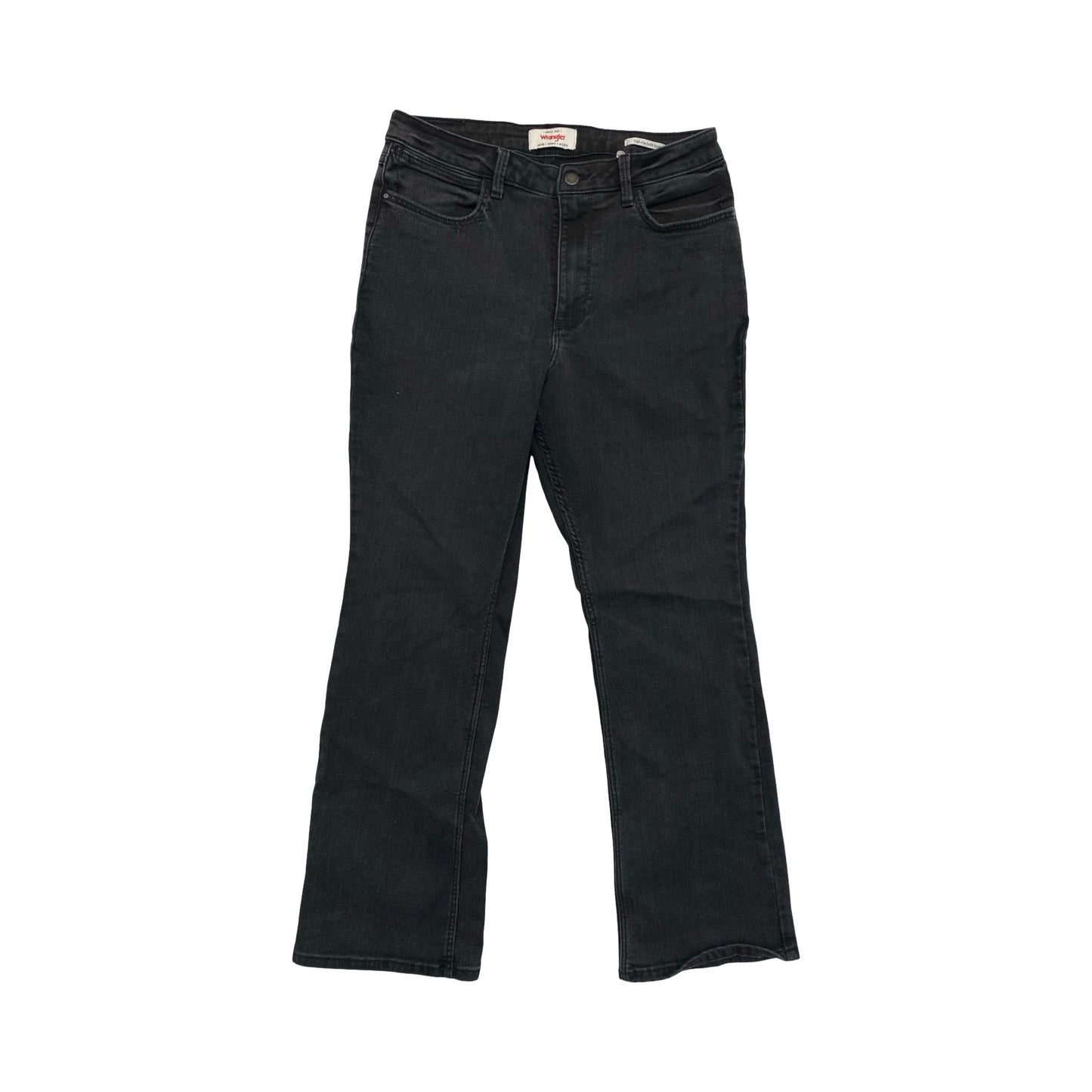 Jeans Flared By Wrangler In Black Denim, Size:12