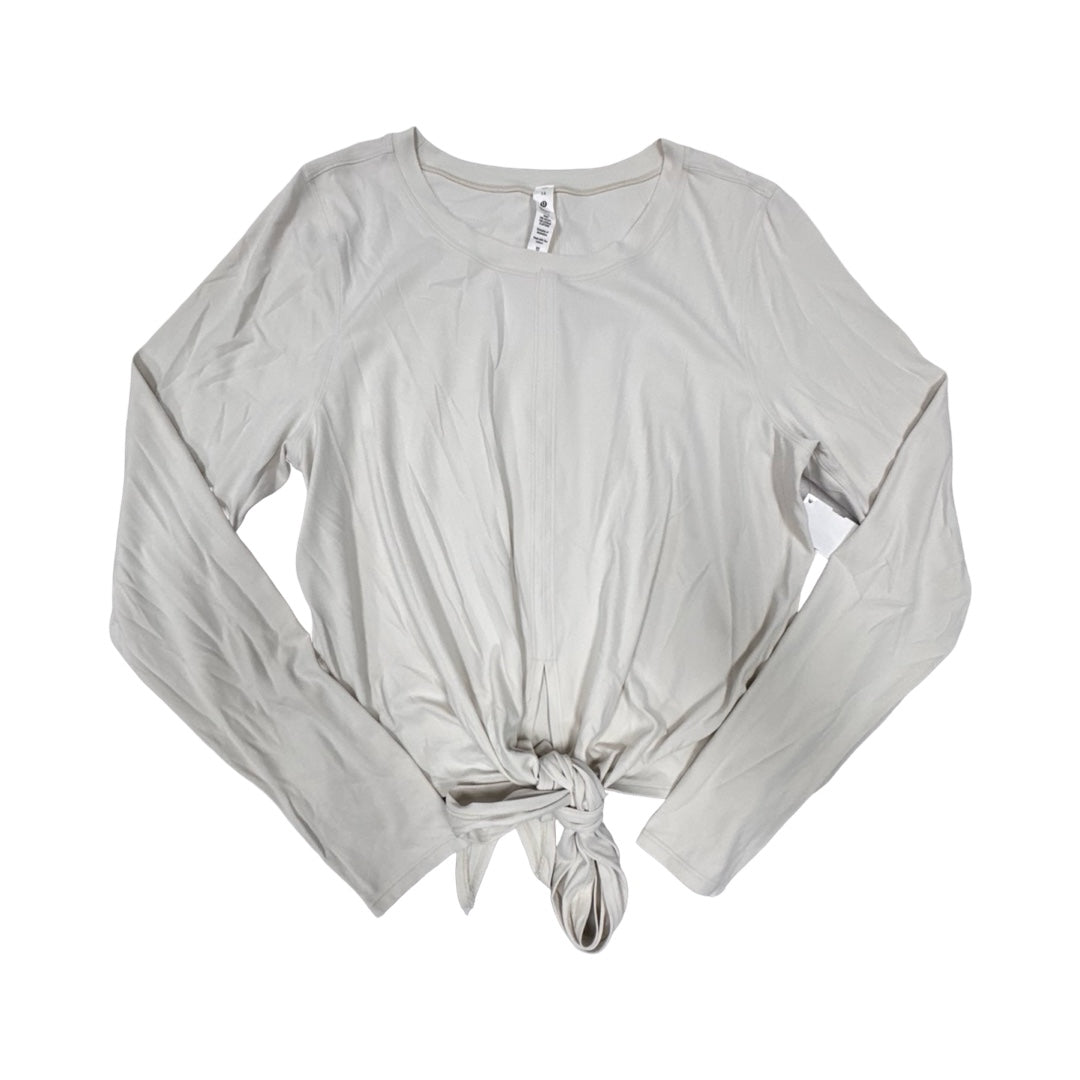 Athletic Top Ls Crewneck By Lululemon In Tan, Size:12
