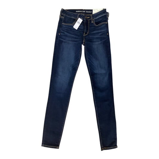 Jeans Jeggings By American Eagle In Blue Denim, Size:6L