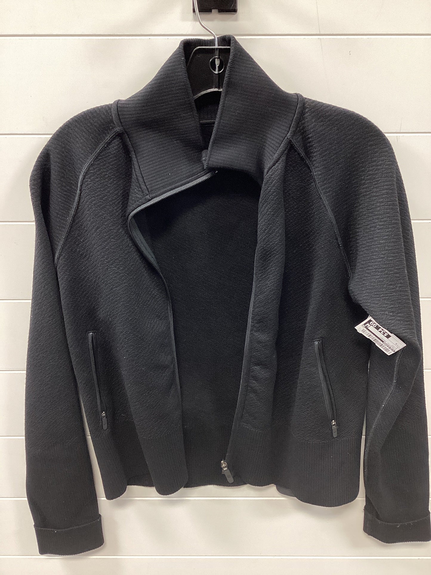 Athletic Jacket By Lululemon In Black, Size:8