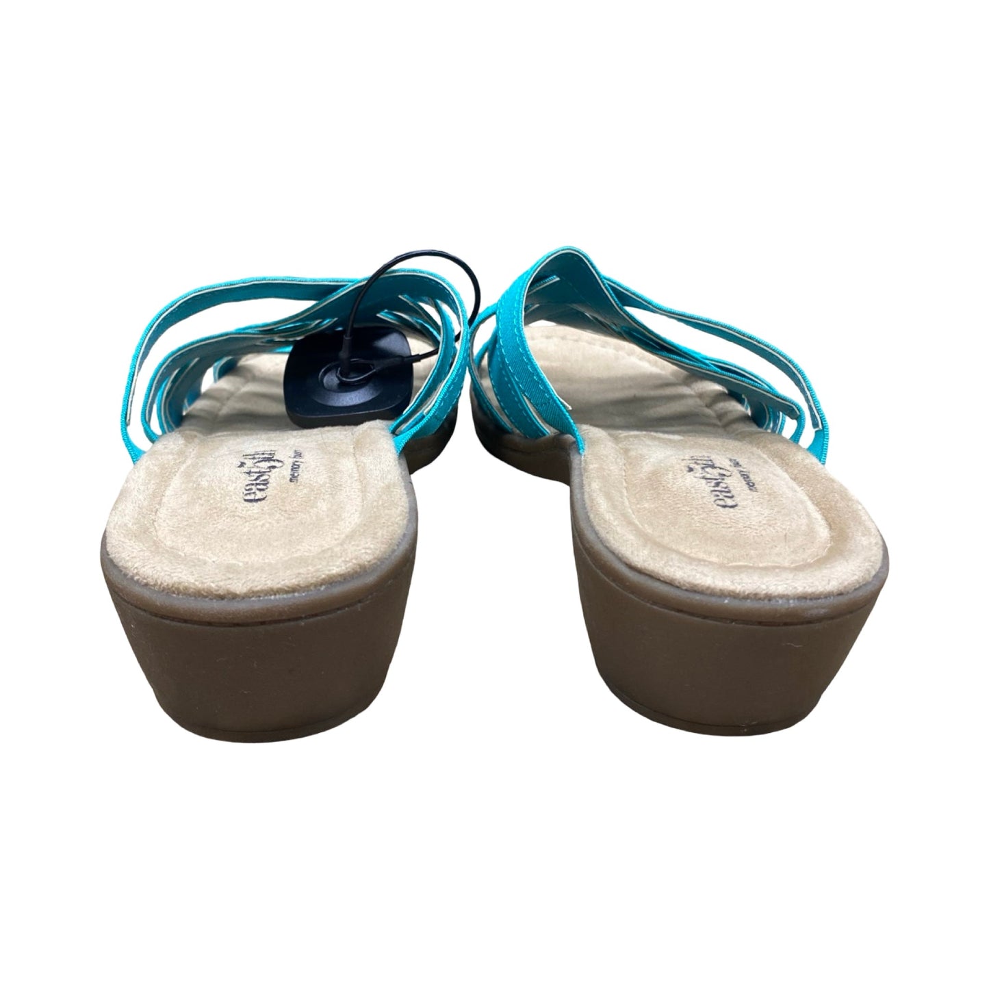 Sandals Heels Wedge By East 5Th In Blue & Brown, Size:7.5