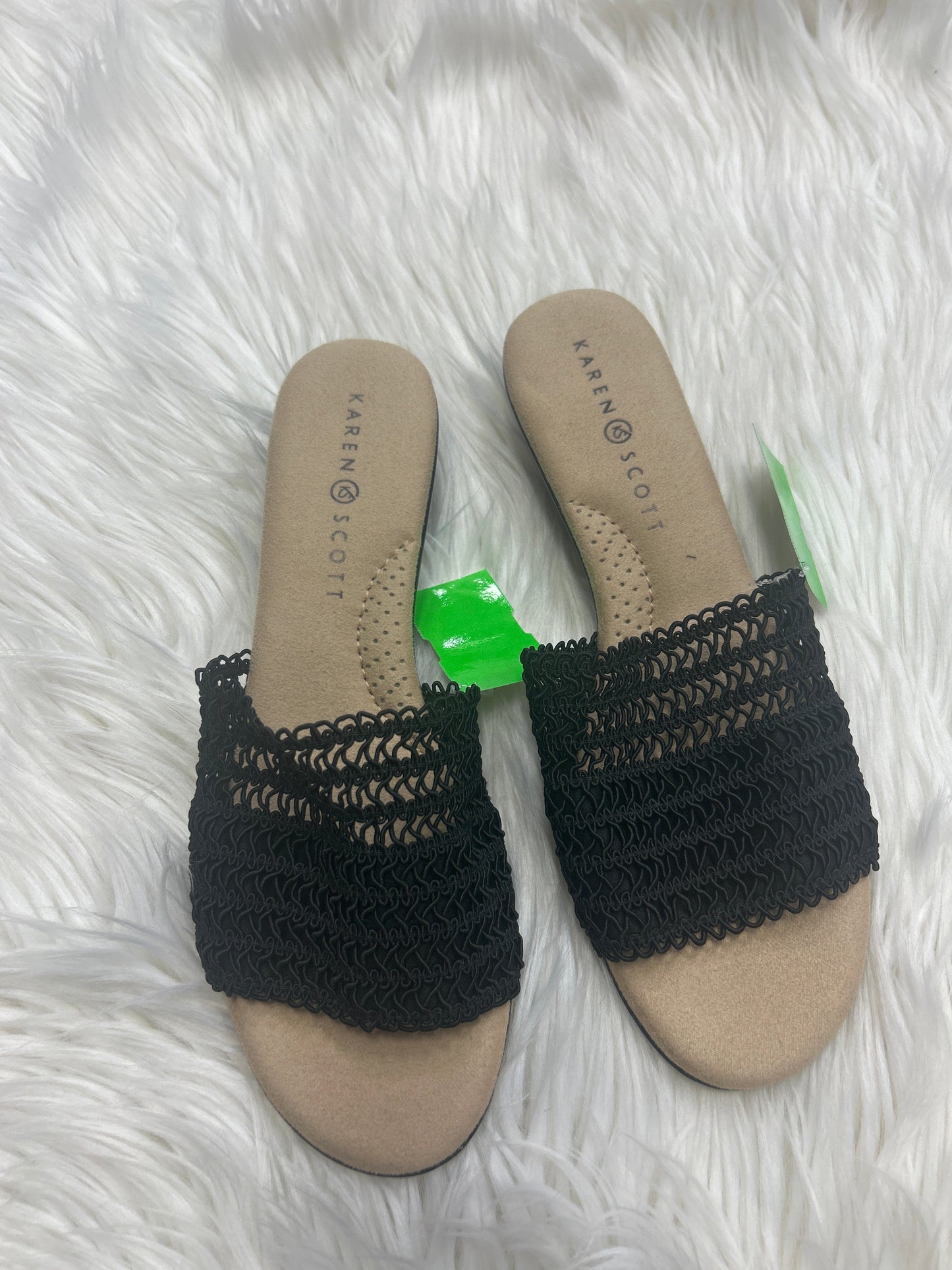 Sandals Heels Platform By Karen Scott In Black, Size:10