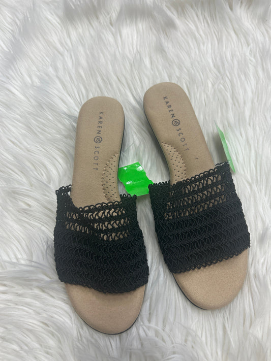 Sandals Heels Platform By Karen Scott In Black, Size:10