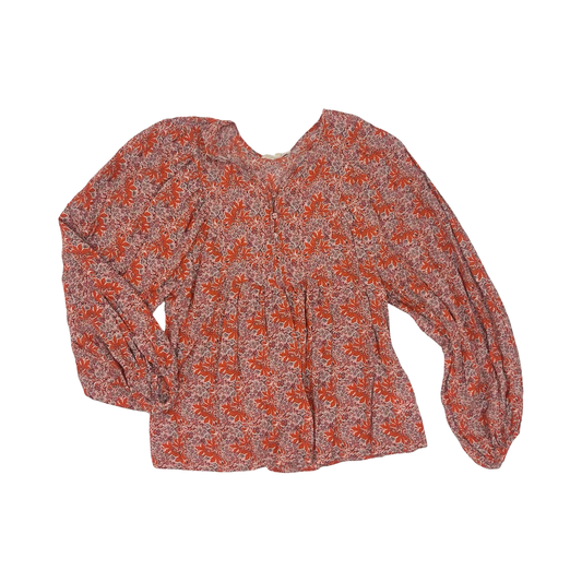 Blouse Ls By Solitaire In Orange, Size:L