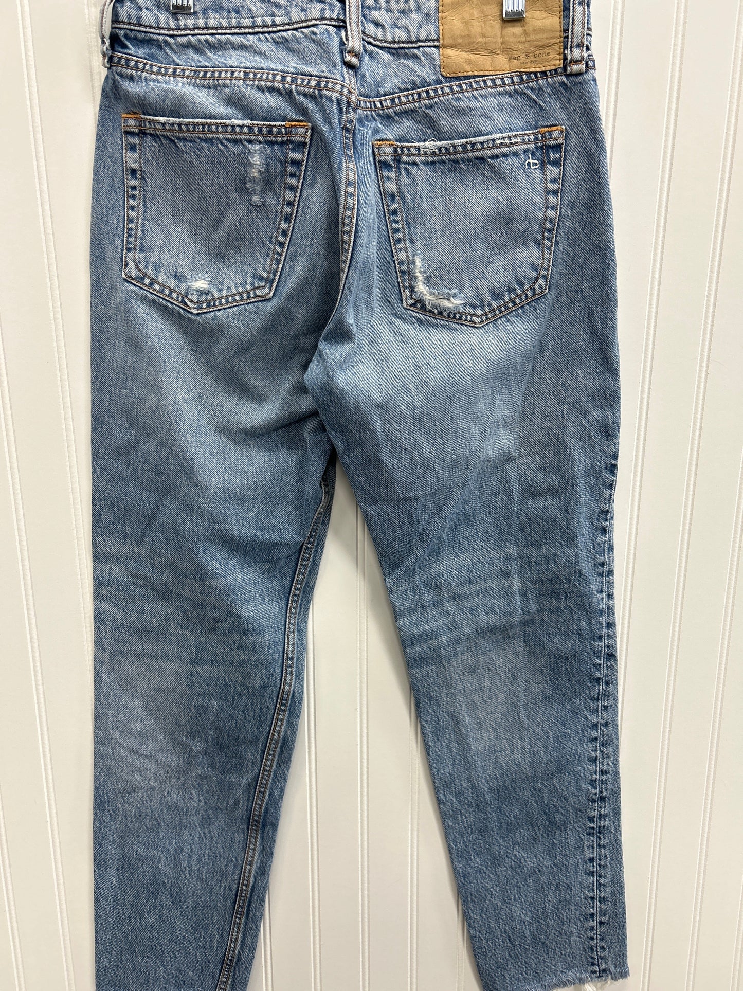 Jeans Straight By Rag And Bone In Blue Denim, Size:0